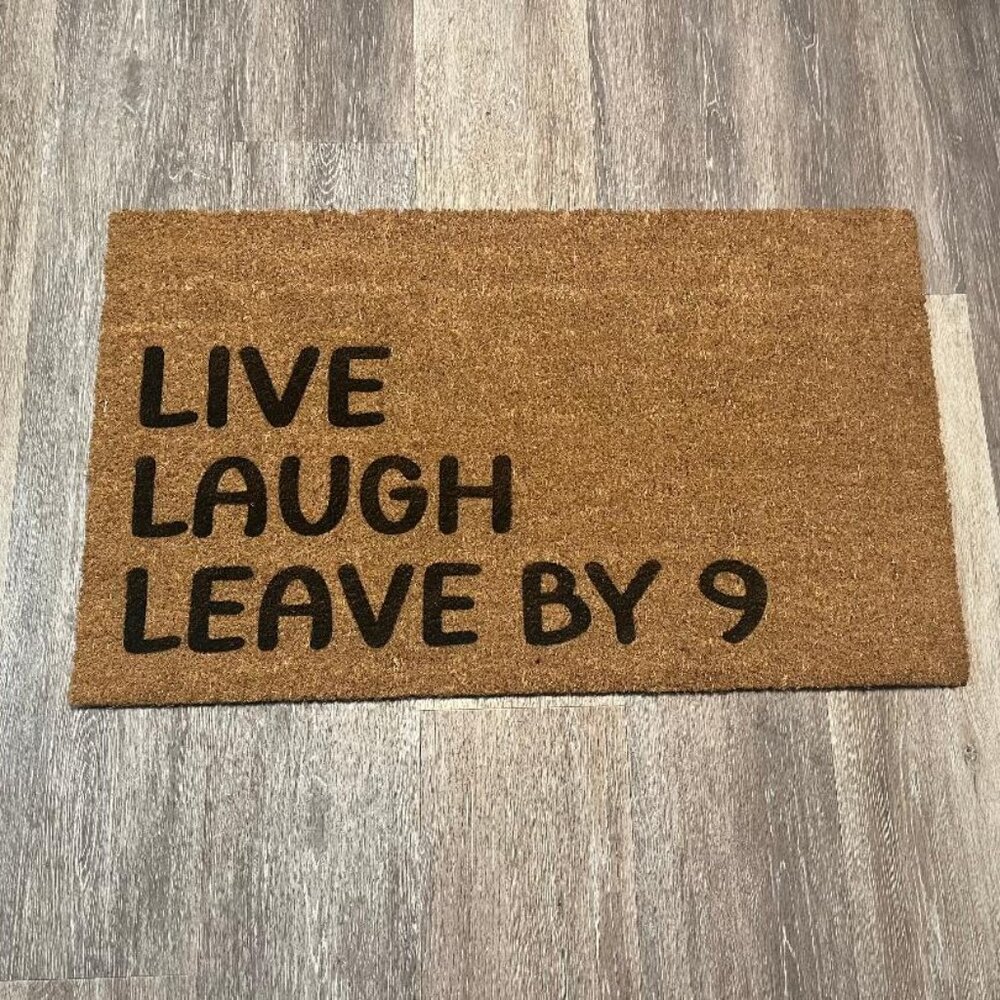 Live Laugh Leave by 9 decorative coir doormat